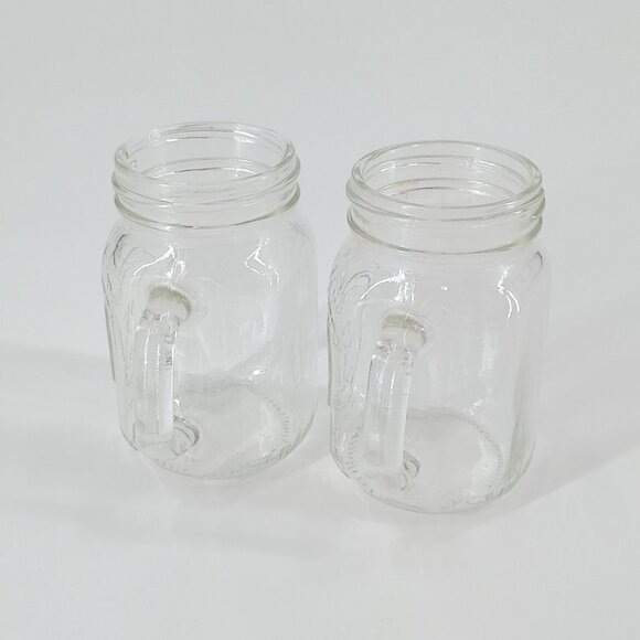Golden Harvest Shot Drink Glass Jars Handle 2 oz Mini No Lids Set of 2 Kitchen - Picture 7 of 9